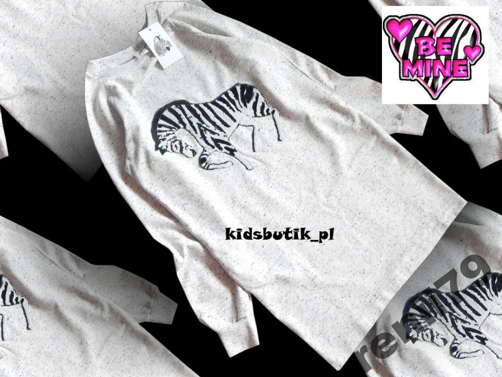 DIZAJN - extra sukienka dresowa Zebra DIZAJN - extra sukienka dresowa Zebra