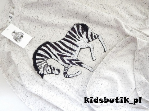 DIZAJN - extra sukienka dresowa Zebra DIZAJN - extra sukienka dresowa Zebra