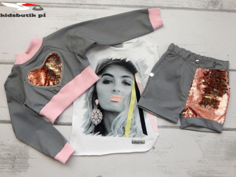 3 piece set Denim with magical Sequins 3 piece set Denim with magical Sequins