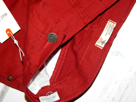 Long cotton CASUAL jeans with adjustable-Burgundy Long cotton CASUAL jeans with adjustable-Burgundy