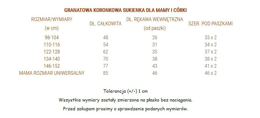 VOGA ELEGANCE - zestaw koronkowych sukienek MAMA & CÓRKA VOGA ELEGANCE - zestaw koronkowych sukienek MAMA & CÓRKA