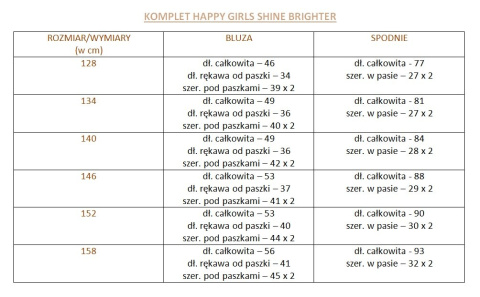 Komplet HAPPY GIRLS SHINE BRIGHTER Komplet HAPPY GIRLS SHINE BRIGHTER