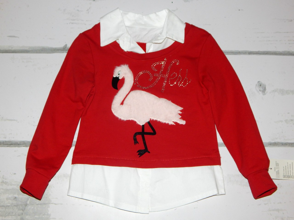 Koszulo-Bluza 2w1 z futerkowym flamingiem Koszulo-Bluza 2w1 z futerkowym flamingiem