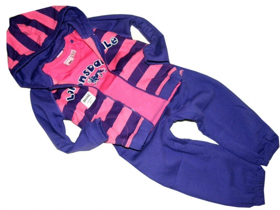 LONSDALE 3 elementowy dres Baby Jogger, fuksja i purpura LONSDALE 3 elementowy dres Baby Jogger, fuksja i purpura