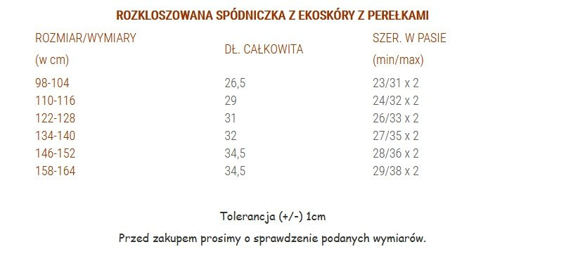 Rozkloszowana spódnica z ekoskóry z perełkami Rozkloszowana spódnica z ekoskóry z perełkami