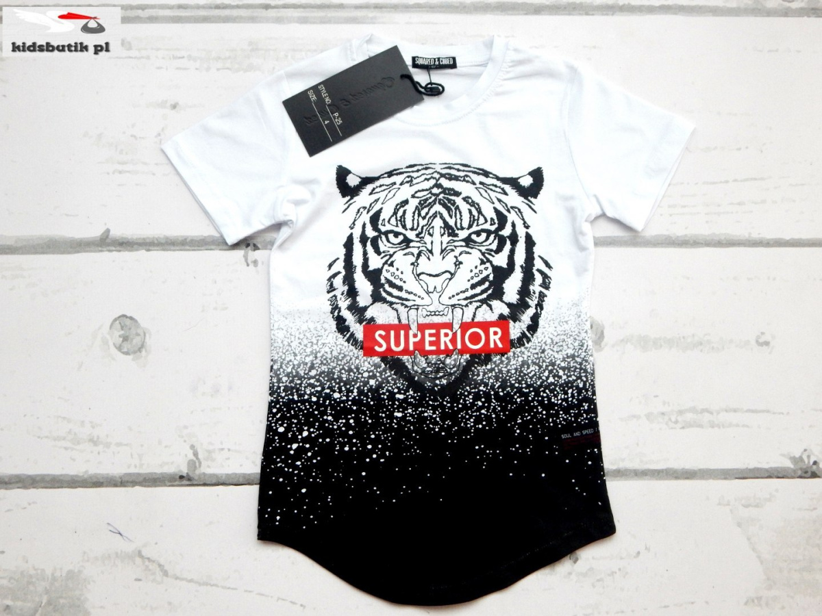 T-shirt TIGER SUPERIOR black/white T-shirt TIGER SUPERIOR black/white