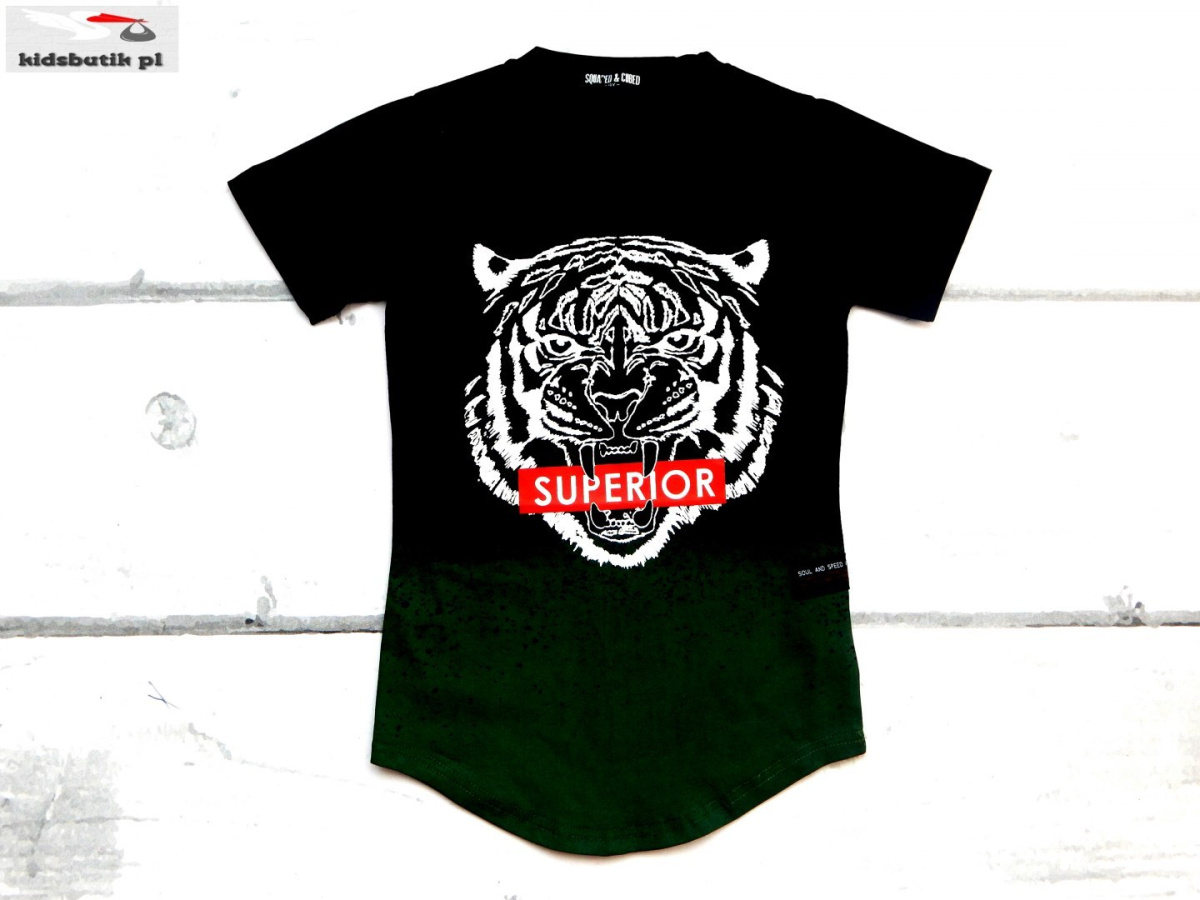 T-shirt TIGER SUPERIOR black/green T-shirt TIGER SUPERIOR black/green