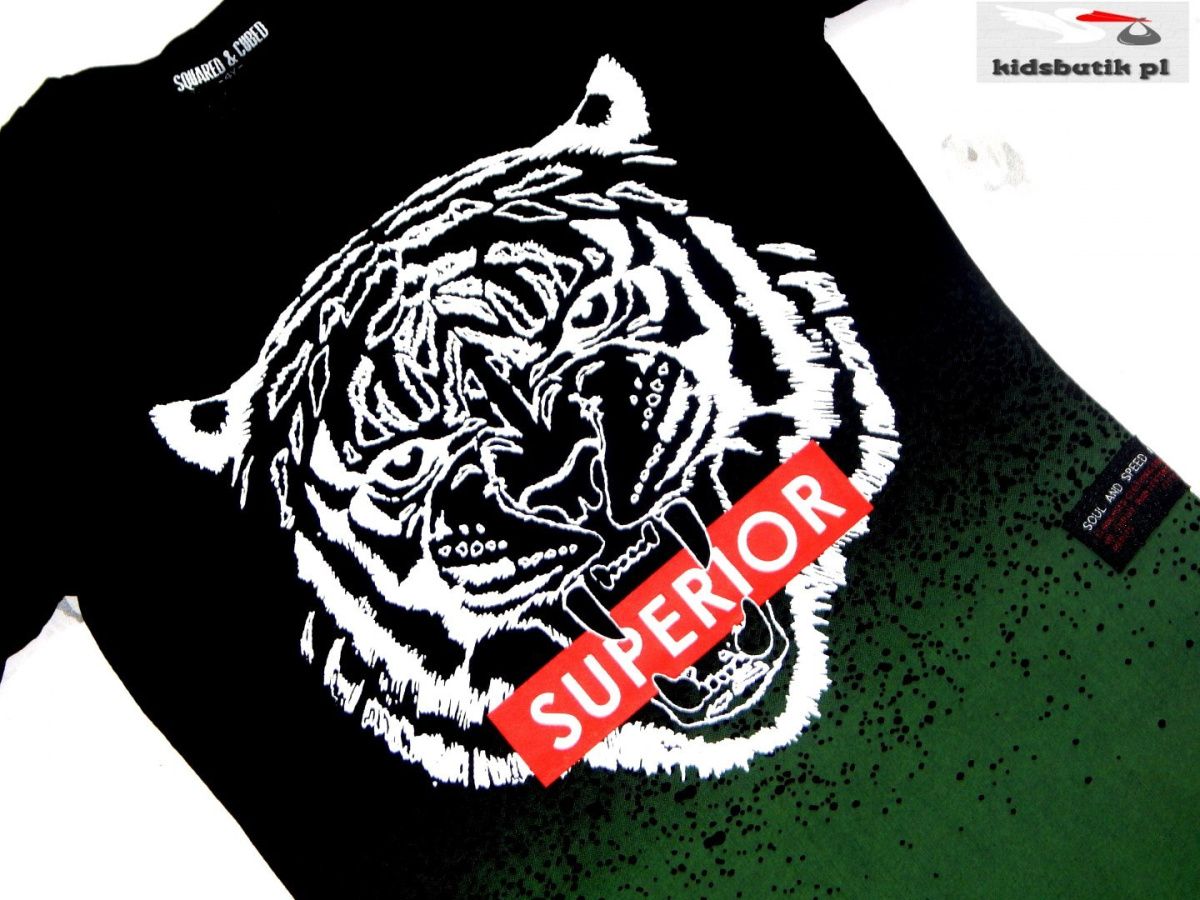 T-shirt TIGER SUPERIOR black/green T-shirt TIGER SUPERIOR black/green