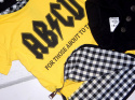 Zestaw AB/CD - słoneczna bluza z kapturem 2w1 i czarne baggy