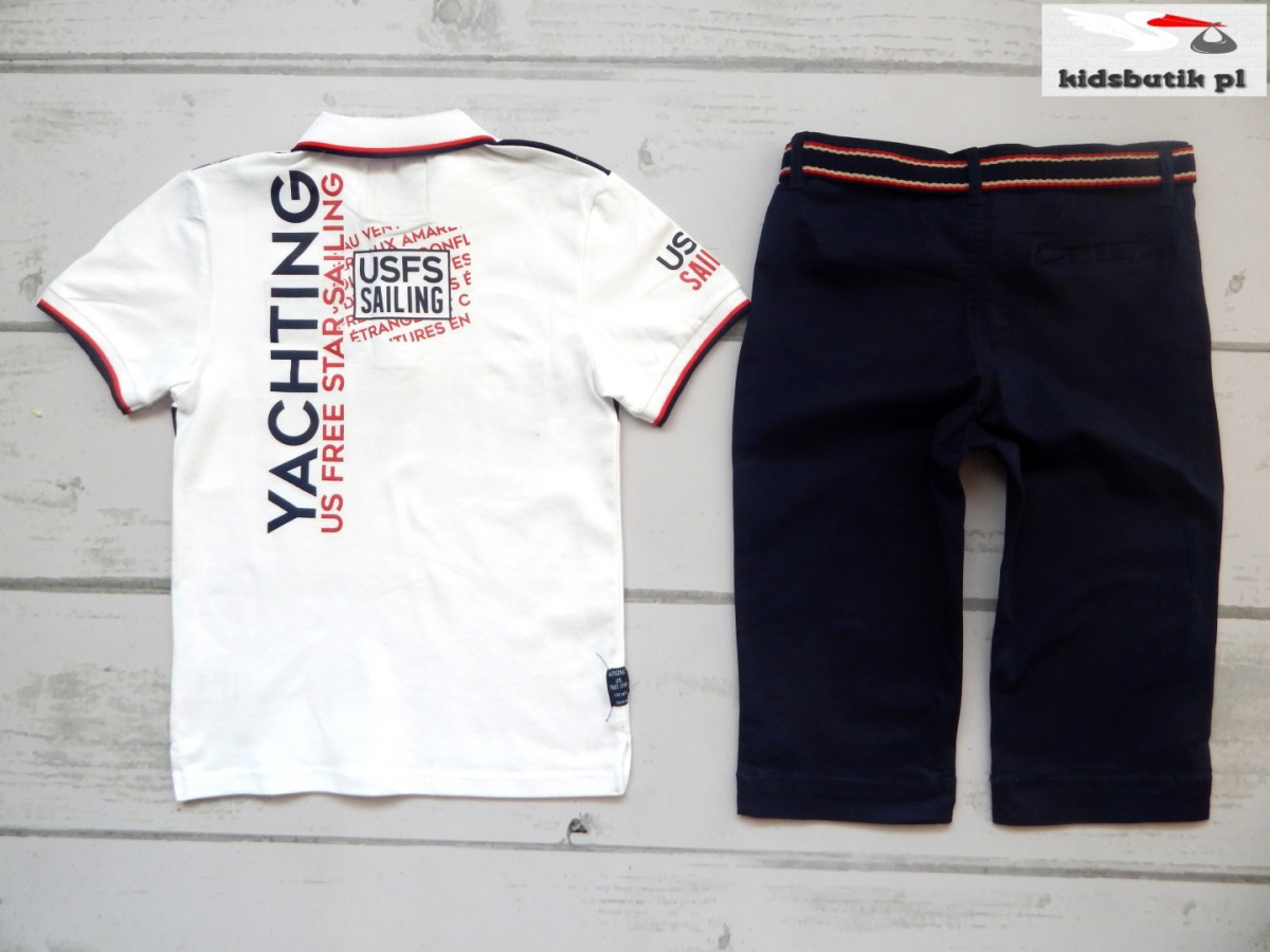 YACHTING set: polo shirt and 3/4 shorts YACHTING set: polo shirt and 3/4 shorts