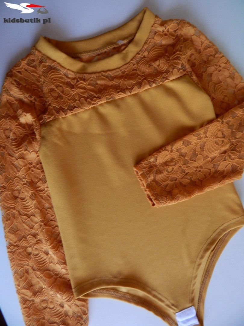 Body with long sleeves and lace - honey Body with long sleeves and lace - honey