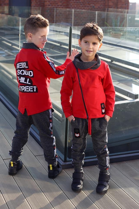 Red Sweatshirt REBEL with Red Sweatshirt REBEL with