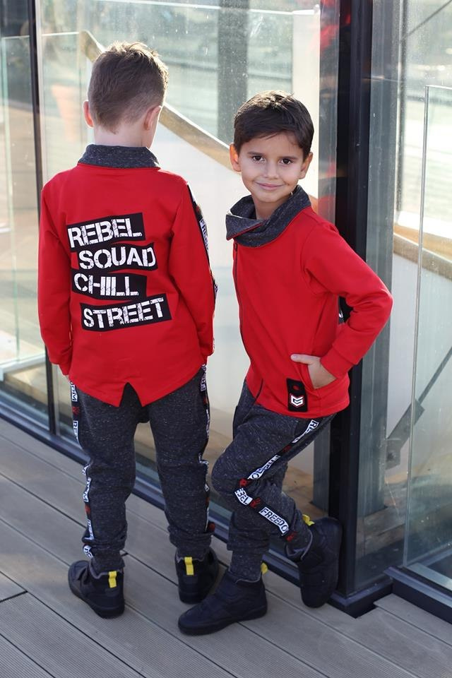Red Sweatshirt REBEL with Red Sweatshirt REBEL with