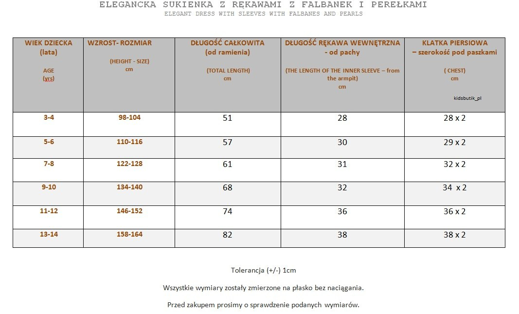Elegancka sukienka z falbanką i perełkami Elegancka sukienka z falbanką i perełkami