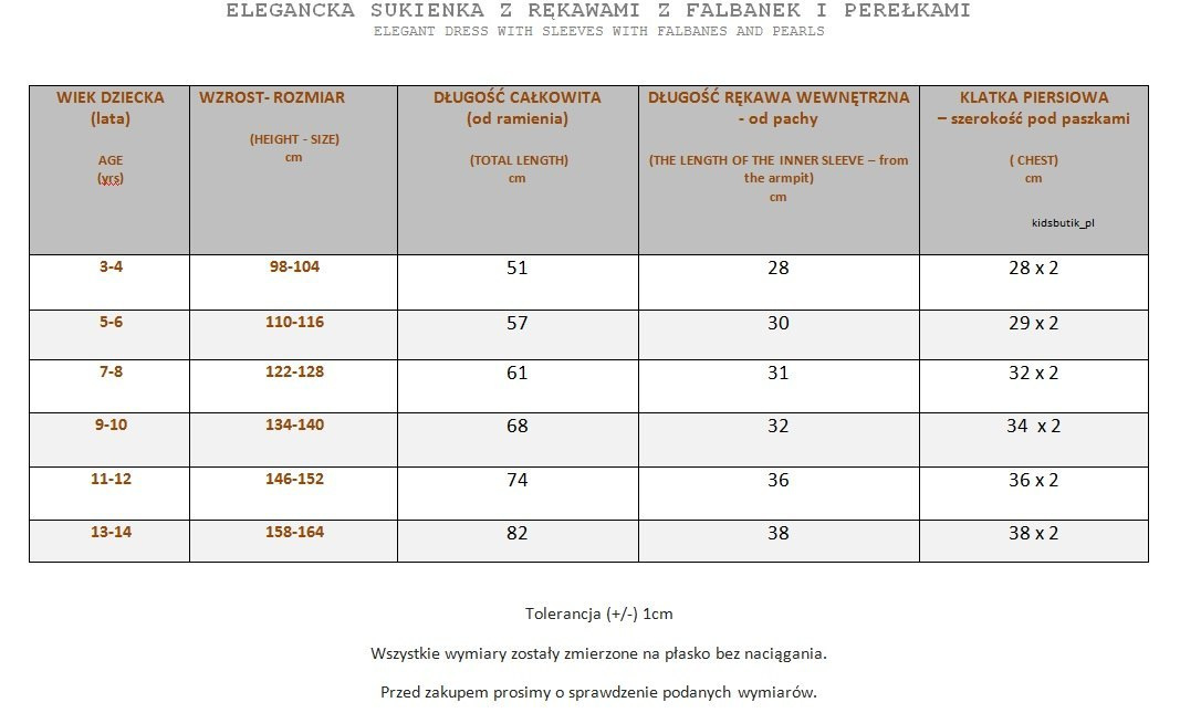 Elegancka sukienka z falbanką i perełkami Elegancka sukienka z falbanką i perełkami