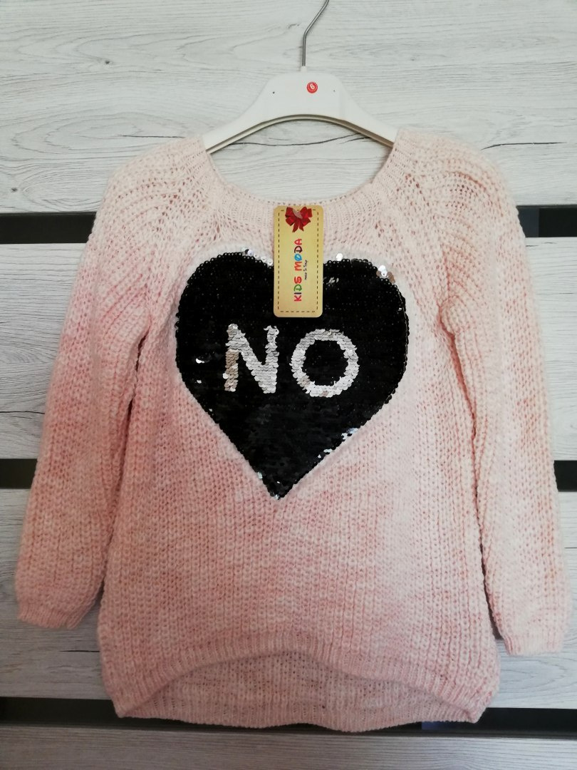 ITALY: ciepły sweterek/tunika z aplikacją 3D YES / NO - HIT ! ITALY: ciepły sweterek/tunika z aplikacją 3D YES / NO - HIT !