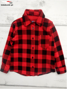 Shirt in red-and-black Plaid