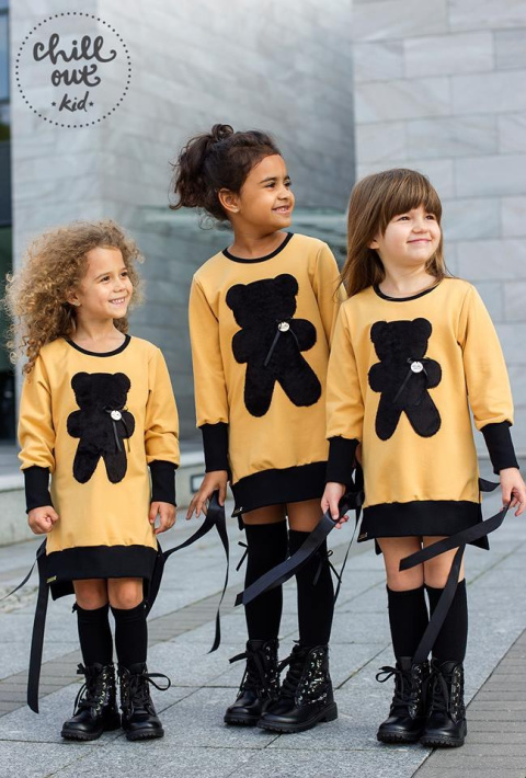 Turquoise tunic with furry Teddy bear Turquoise tunic with furry Teddy bear
