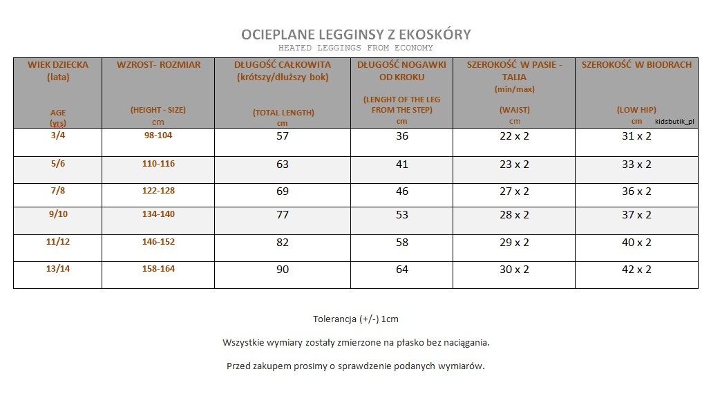 ITALIA - ocieplane legginsy, getry z a'la skóry 104cm 4L ITALIA - ocieplane legginsy, getry z a'la skóry 104cm 4L