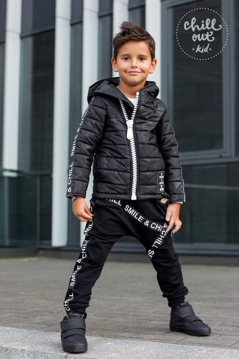 Quilted black jacket Camo tape Quilted black jacket Camo tape