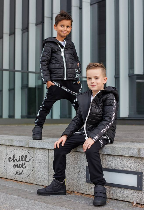 Quilted black jacket Camo tape Quilted black jacket Camo tape