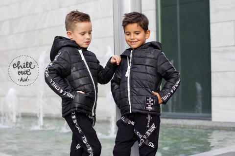 Quilted black jacket Camo tape Quilted black jacket Camo tape