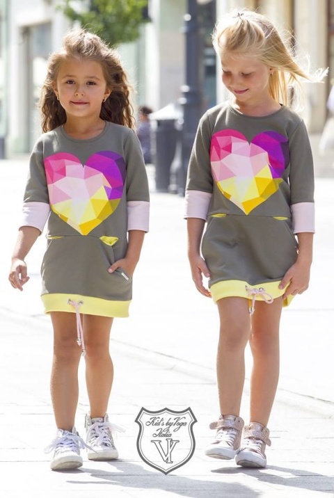 Khaki dress DIAMOND HEART Khaki dress DIAMOND HEART