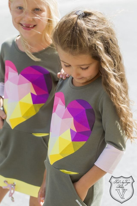 Khaki dress DIAMOND HEART Khaki dress DIAMOND HEART