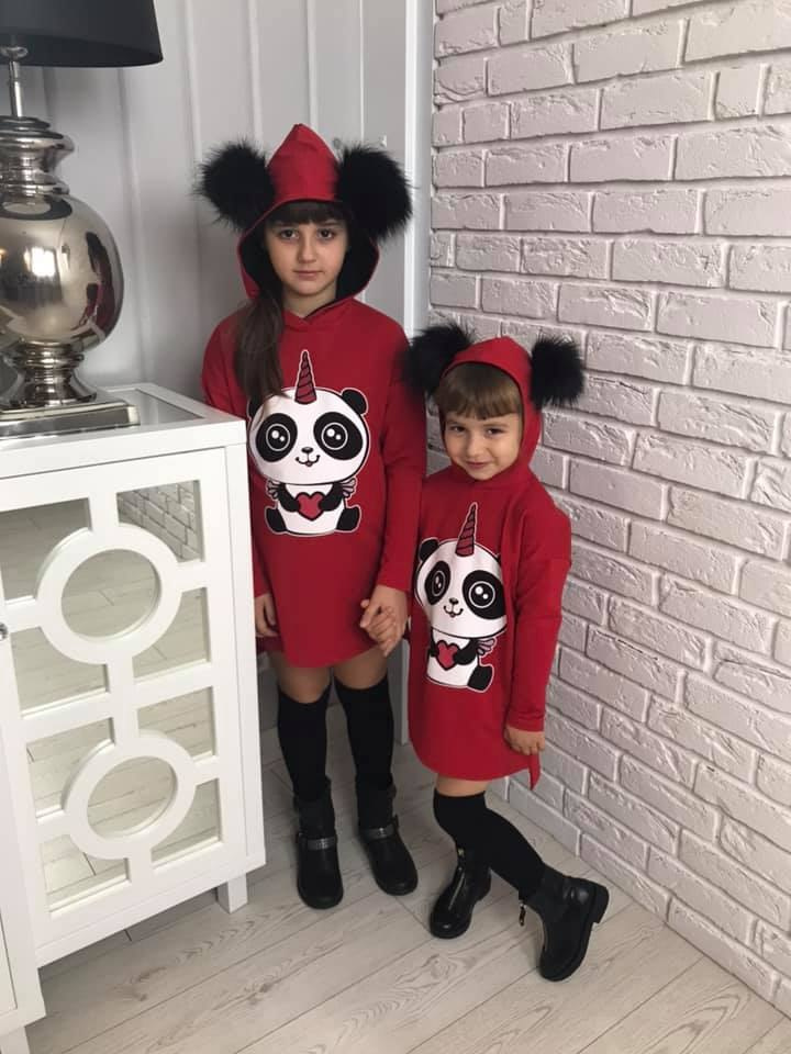 Tunic PANDA with furry Pom Pom Tunic PANDA with furry Pom Pom