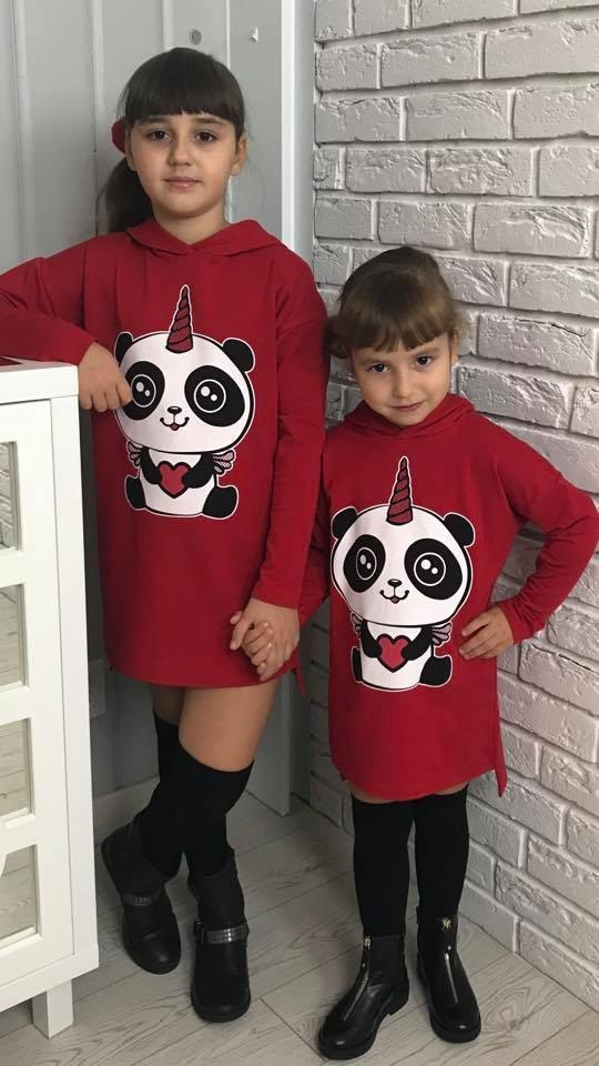 Tunic PANDA with furry Pom Pom Tunic PANDA with furry Pom Pom