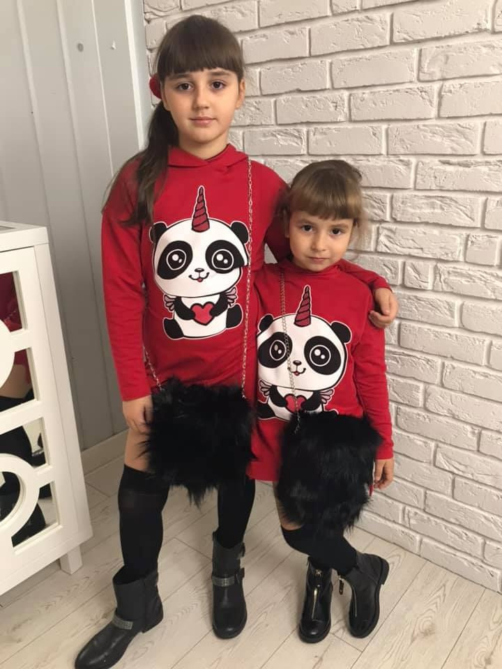 Tunic PANDA with furry Pom Pom Tunic PANDA with furry Pom Pom