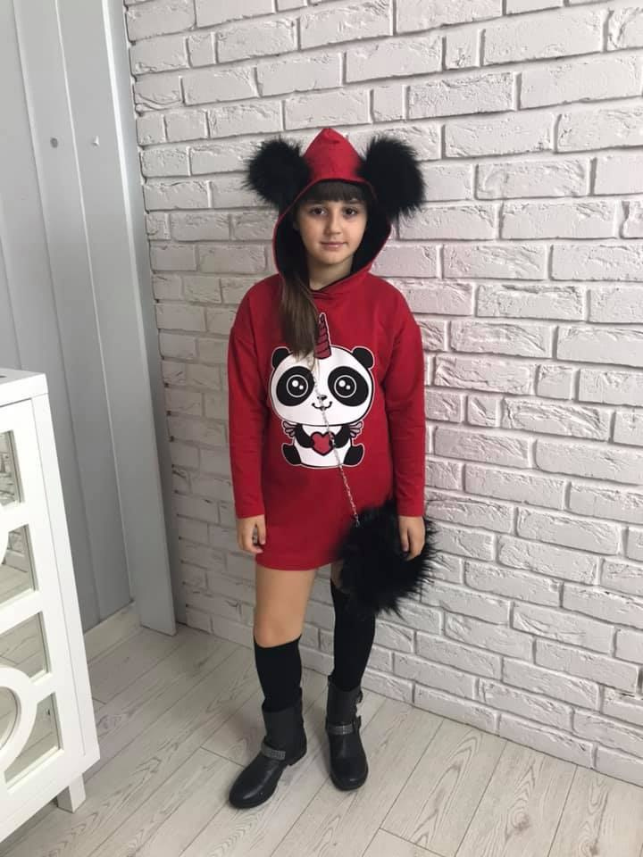Tunic PANDA with furry Pom Pom Tunic PANDA with furry Pom Pom