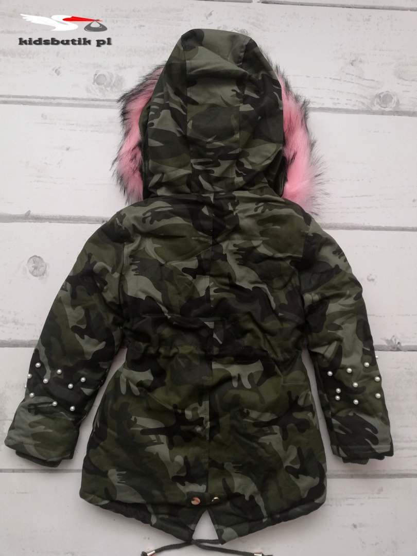 Winter CAMO PARKA JACKET with beads, fur and thick Winter CAMO PARKA JACKET with beads, fur and thick