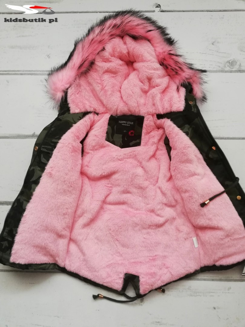 Winter CAMO PARKA JACKET with beads, fur and thick Winter CAMO PARKA JACKET with beads, fur and thick