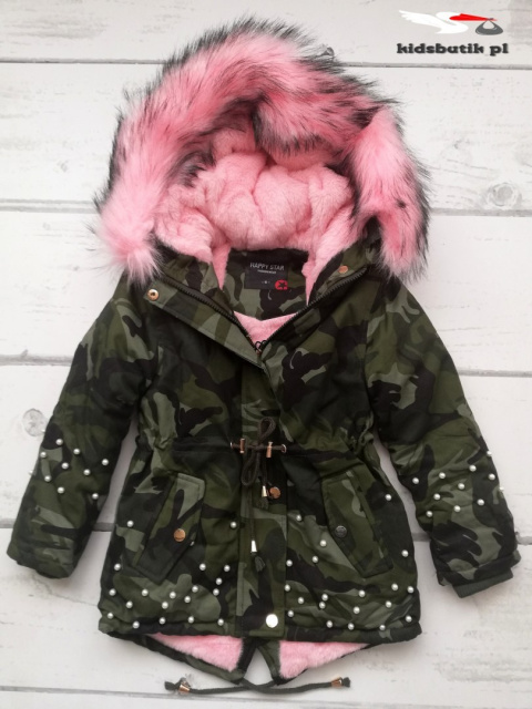 Winter CAMO PARKA JACKET with beads, fur and thick Winter CAMO PARKA JACKET with beads, fur and thick