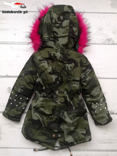 Winter CAMO PARKA JACKET with beads, fur and thick Winter CAMO PARKA JACKET with beads, fur and thick