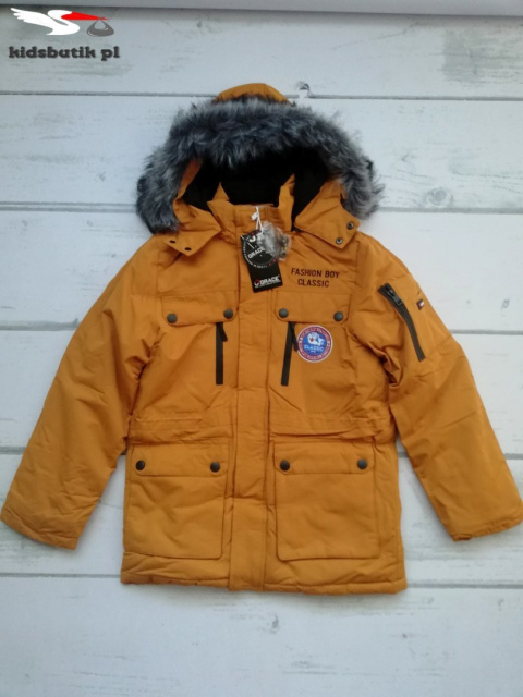 Winter PARKA jacket boys with a detachable fur hood and Winter PARKA jacket boys with a detachable fur hood and