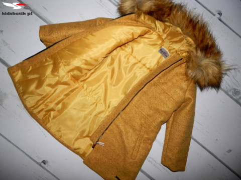 An elegant winter coat with fur An elegant winter coat with fur