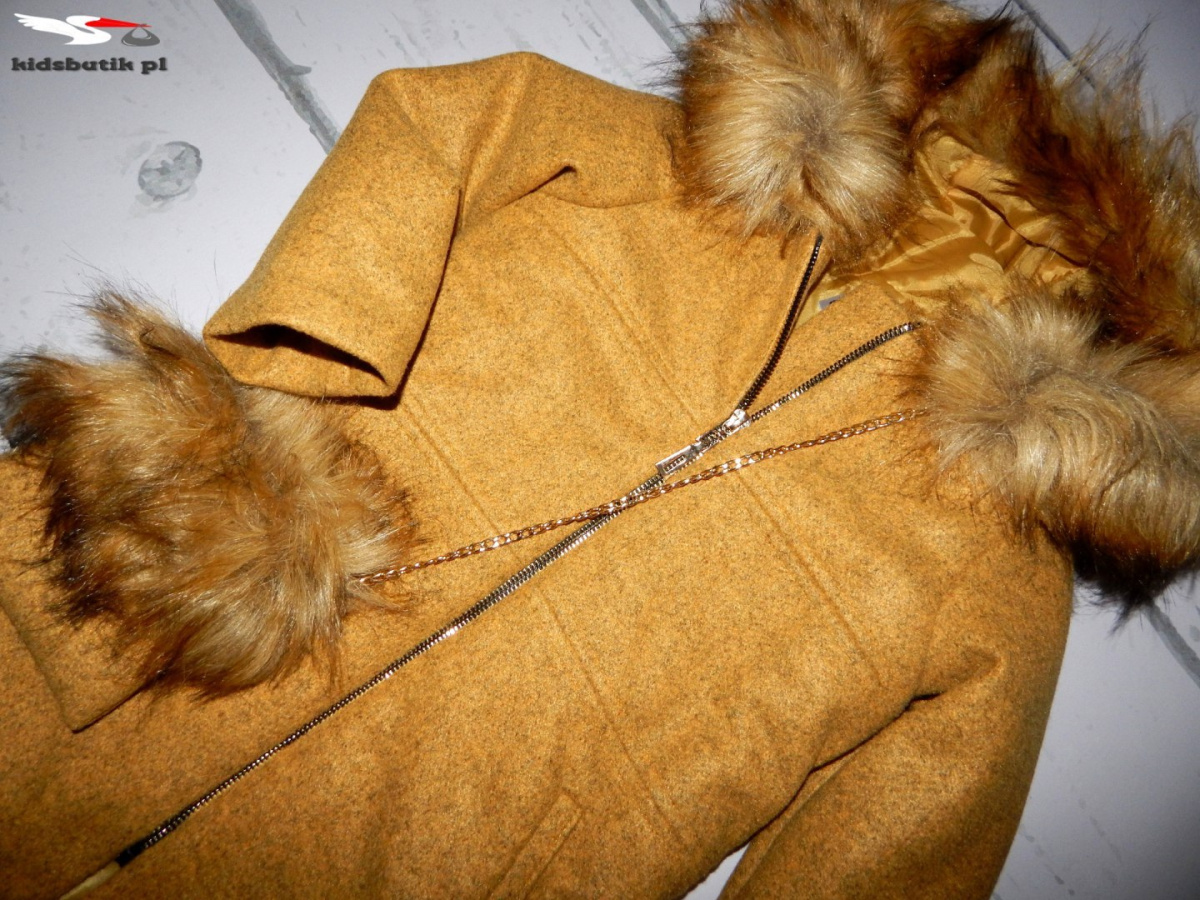 An elegant winter coat with fur An elegant winter coat with fur