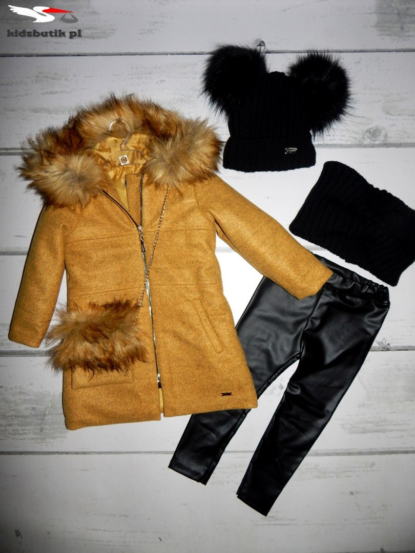 An elegant winter coat with fur An elegant winter coat with fur