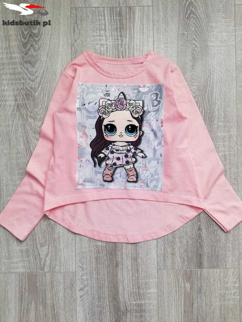 Blouse LOL on the screen with extended body-pink Blouse LOL on the screen with extended body-pink