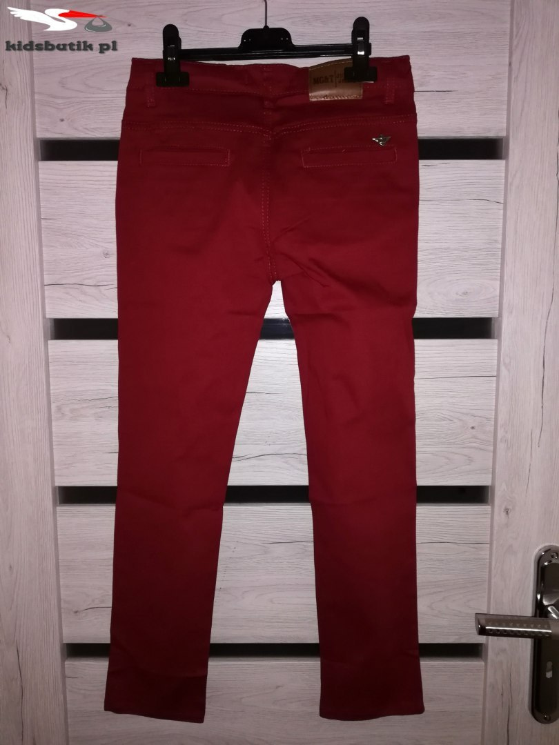 Long cotton CASUAL jeans with adjustable-Burgundy Long cotton CASUAL jeans with adjustable-Burgundy