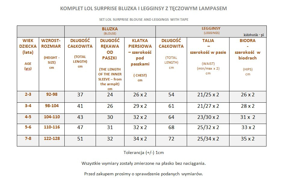 Set Lol Surprise blouse and leggings with lampasem Set Lol Surprise blouse and leggings with lampasem