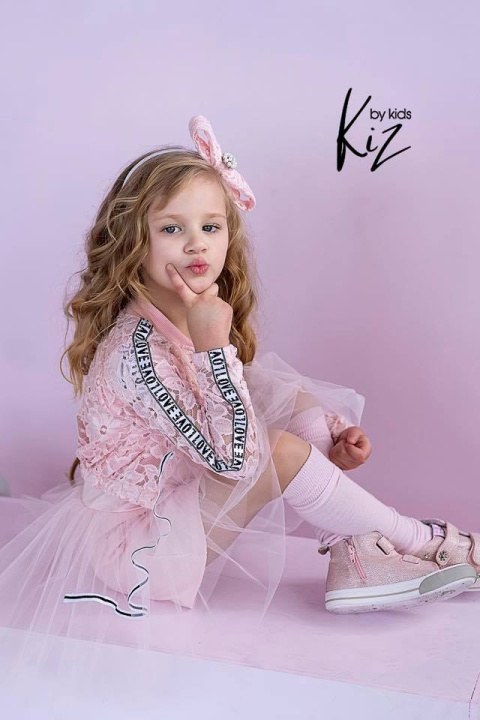 Set of VIKI: lace jacket and dress with tulle and tapes Set of VIKI: lace jacket and dress with tulle and tapes