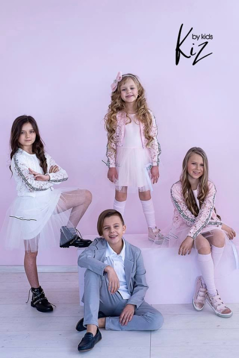 Set of VIKI: lace jacket and dress with tulle and tapes Set of VIKI: lace jacket and dress with tulle and tapes