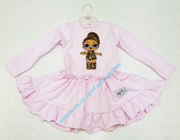 Flared dress with doll LOL and frill