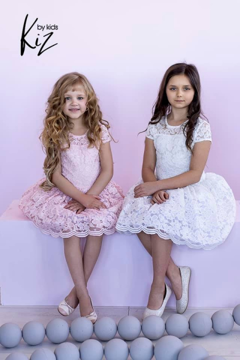 Lace dress ANABELL powder pink Lace dress ANABELL powder pink