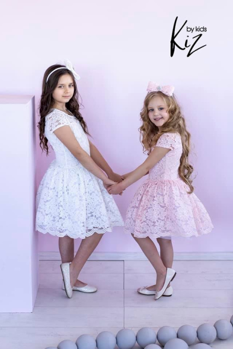 Lace dress ANABELL powder pink Lace dress ANABELL powder pink