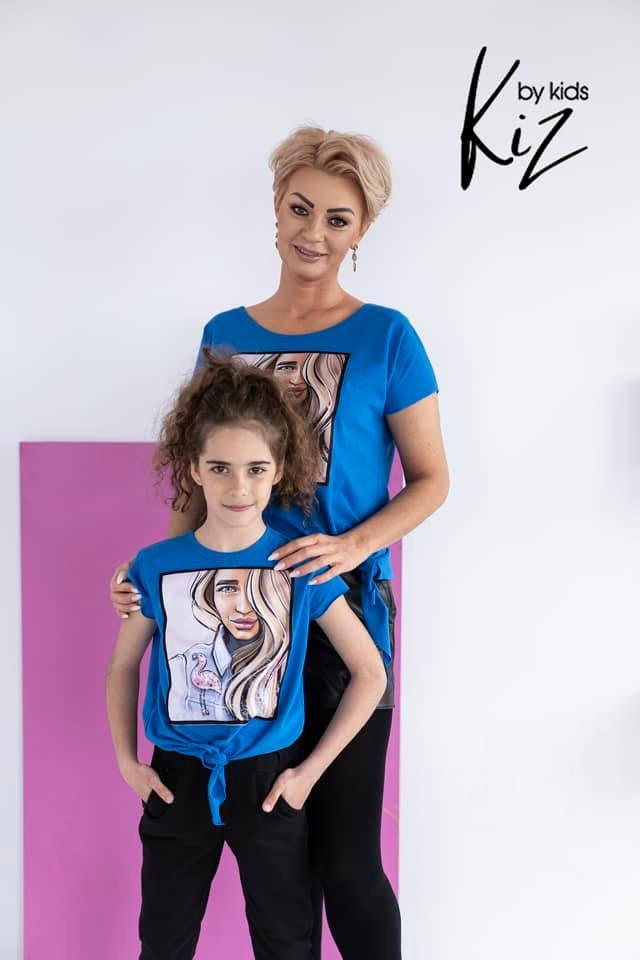 Blouse MARIE FLAMING HAIR with a screen for mom-cornflower Blouse MARIE FLAMING HAIR with a screen for mom-cornflower