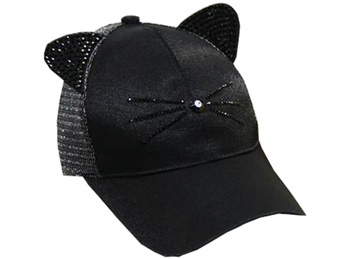 Cap with mesh-baseball bat Black Cap with mesh-baseball bat Black